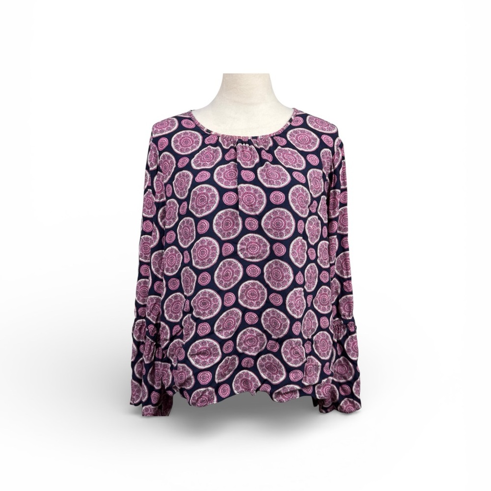 Michael Kors Purple circle Patterned top size XL